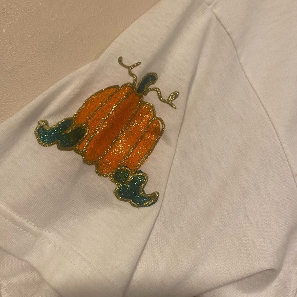 Handpainted Scarecrow Fall TShirt size large - Picture 10 of 11